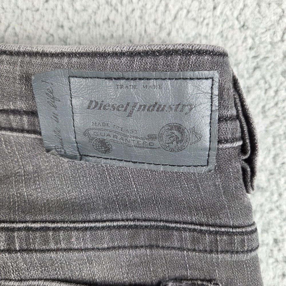 Diesel Thavar Jeans Mens 33x32 (36x26) Gray Black Slim Skinny Made‎ USA - Picture 13 of 13